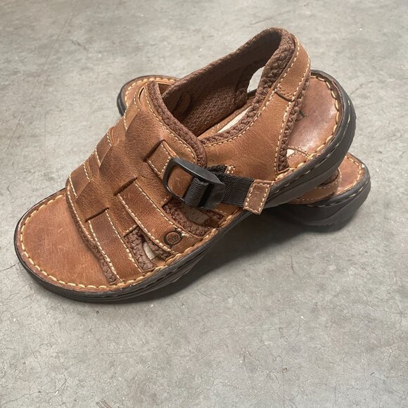 VINTAGE BORN GILA STYLE WOMEN'S SIZE 6 BROWN LEATHER STRAP COMFORT SANDALS - Picture 15 of 15